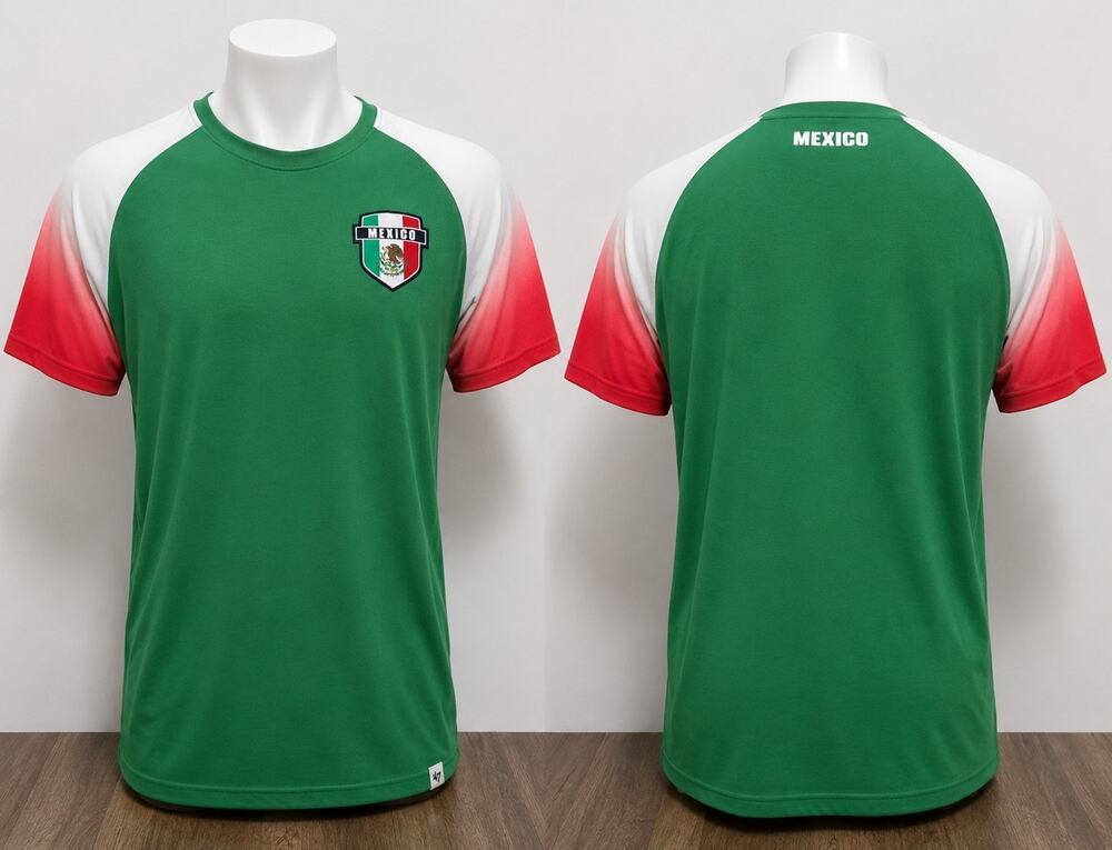Mexico Soccer Jersey Shirt Men's M Green Tricolor Futbol Fan Tee Icon Sports